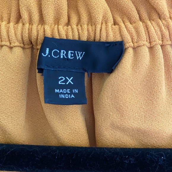 NWOT J Crew Drapey Ruffleneck Top Mustard Golden Yellow Ruffle Collar Size 2x - Picture 3 of 8